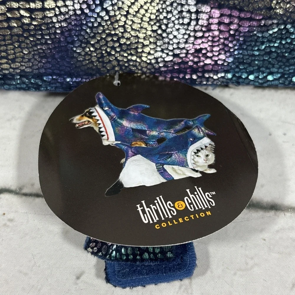 Thrills & Chills Collection Shimmer Shark Pet Costume Size S New With Tags